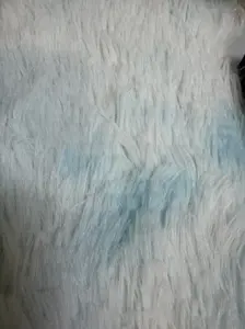 Blue Long-Pile Soft Faux Fur Fabric - Sewing Supplies Textile for Haberdashery Trim & Embellishments