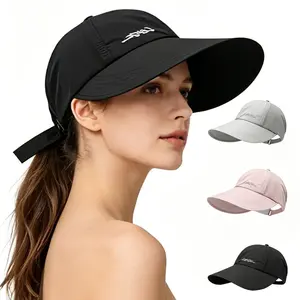 Women’s Outdoor Sun Protection Baseball Hat Wide Brim UPF 50+ Lightweight Breathable Ponytail Opening Adjustable Fit Quick Dry Cap for Beach Golf Running Travel Hiking
