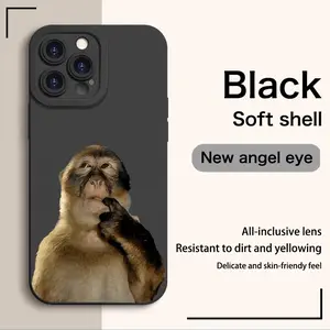 Cute Monkey Pattern Phone Case , TPU Soft Silicone , Fully Protected and Shockproof For iPhone 17 16 15 Pro Max 14 13 12 11 X Plus Air Mini Funny MEME