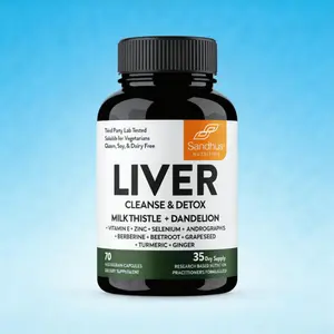 Sandhu's Milk Thistle Liver Support 1PCS 70 Capsules Detox Cleanse Daily Health Supplement for Liver Health Healthcare Edible - Dietary, Fitness