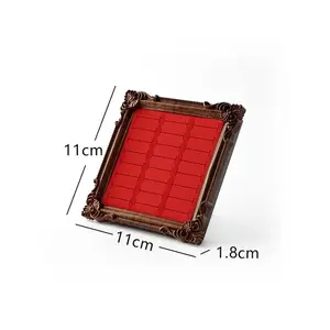 Vintage Photo Frame Jewelry Display Tray Nordic Ins Style Ring Holder Earrings Showcase for Boutique Store Decoration NONE