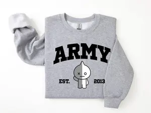 Army Est.2013 Sweatshirt, BT21 Chibi Cute Sweater, Gift for fan, KPOP tour 2026