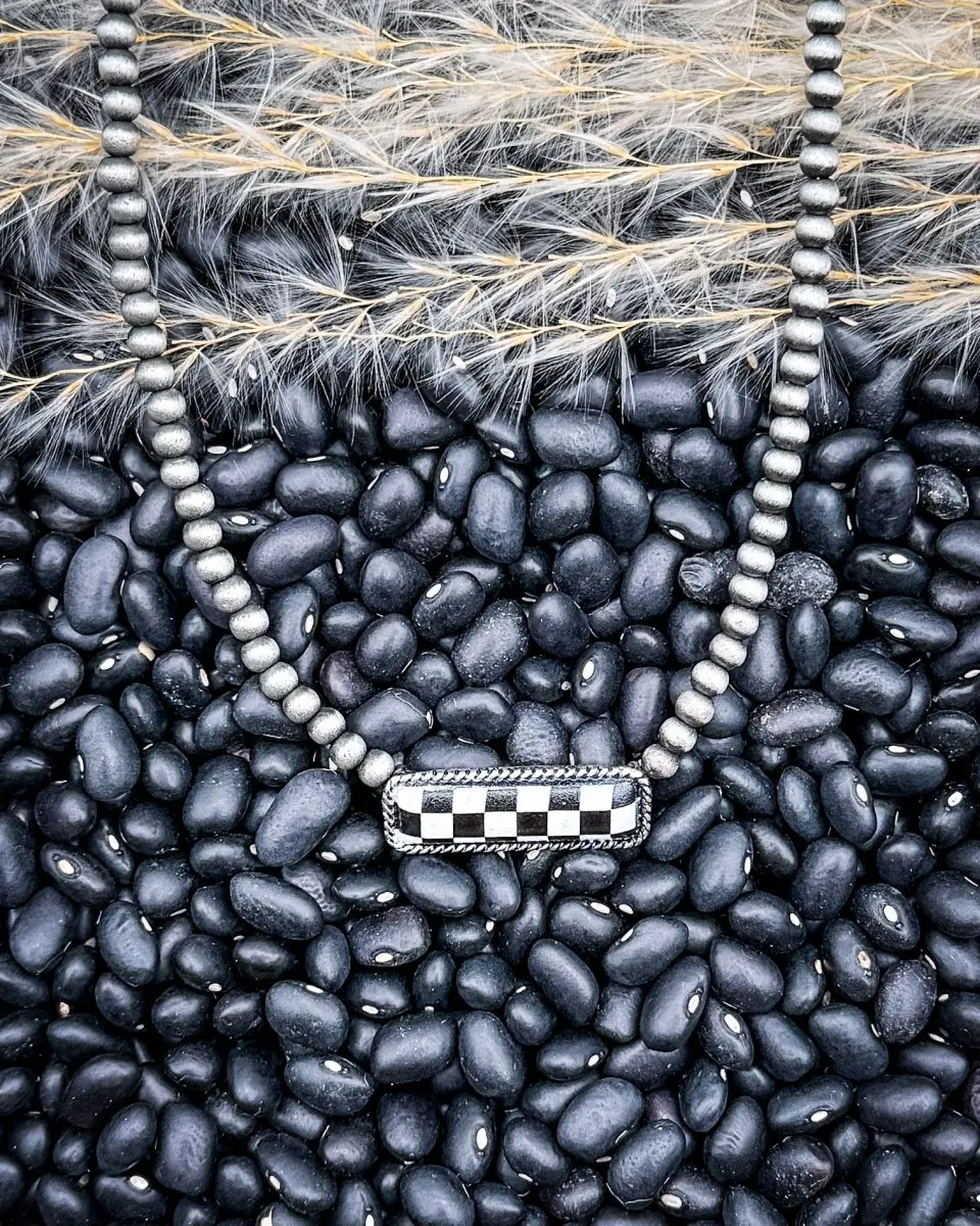 Bead-Accented Blackjack Row Necklace, Fashion Costume Jewelry Accessory