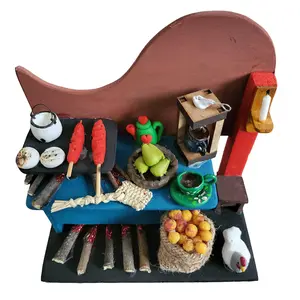 Handmade Miniature Traditional Kitchen Decor - Unique Artisan Craftsmanship - FREE GIFT