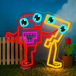 67 plants VS Brianrots Neon Sign, Game Series Neon Light, Game Room Decor LED Sign, Boy's Room Gaming Theme Neon Lamp, Teenager Boys Kids Gift