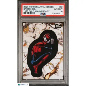 2025 Topps Marvel Comic Book Heroes 1975 Gold Anniversary Spider-Girl #92 PSA 10