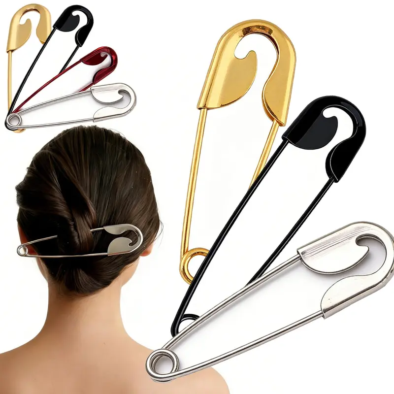 BIGWIG Women's Oversized Metal Baby Bun Hair Pins - Lightweight Dual-Use Styling Stick, Engagement, Anniversary, Birthday Auspicious Hair Accessory for Bun Updos