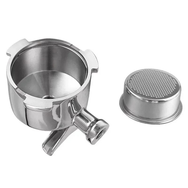 Bottomless Portafilter 51mm Double Spout for EC680 EC685 Filter Basket Coffee Accessories Espresso Machine