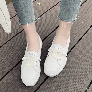 Women'S Casual Sneakers, Comfortable Low Top Slip-On White Shoes, Versatile Skate Shoes For Everyday Outings