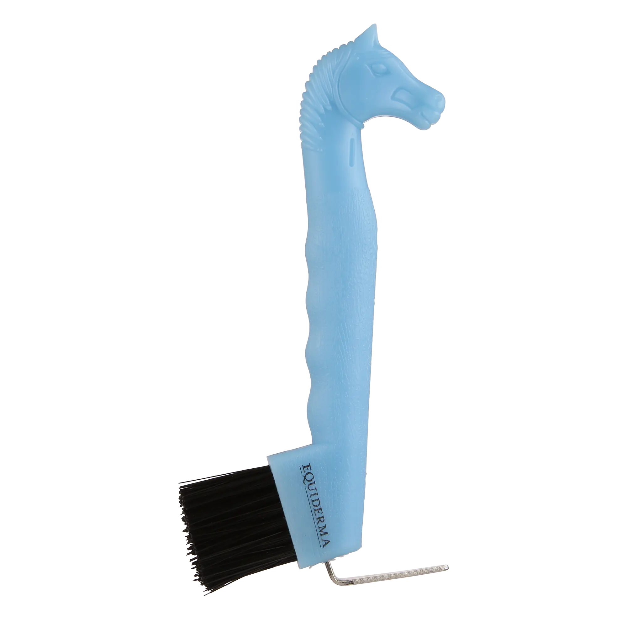 Equiderma Horse Hoof Pick, Equestrian Gear Brush-Tool with Functional Handheld Grip, Horse Head Shape Design