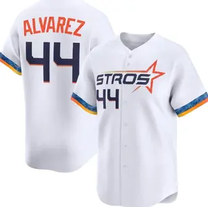 Men’s Alvarez White 2025 City Connect Baseball Jersey, 2025 Edition Baseball Shirt, Lightweight Athletic Fan Apparel, Baseball Game Day Sportswear