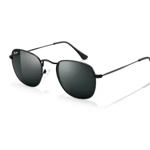 Pro Acme Vintage Square Sunglasses | 100%Glass Lens UV400 | Trendy Metal Frame Shades for Men & Women summerwins