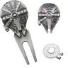 Premium Golf Divot Repair Tool Ball Marker with Magnetic Hat Clip Premium Golf Accessories Golf Supply for Enhanced Golfing Fun Falcon Golf Divot Tool Creative Gift For Women Golfers Groove Cleaner Great Christmas Gift For Golf Lovers Golf Gifts