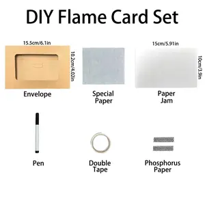 (2pcs) DIY Flame Surprise Card Set, DIY Valentine's Day Card - Gift for Girlfriend - Valentine's Day Gift - Birthday Gift
