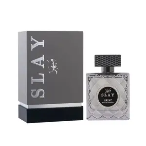 SLAY by ARIAZ 3.4oz/100ml Eau De Parfum for Men – Woody Aromatic Scent Includes Free Sample Set of 6 Scents
