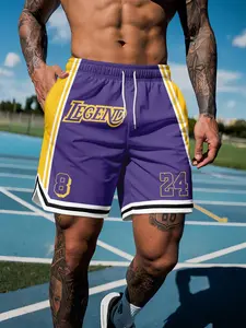 Legendary Mamba 8 & 24 Classic Color Basketball Shorts, Summer Quick-Dry Sports Casual Pants, Fan Memorial Edition
