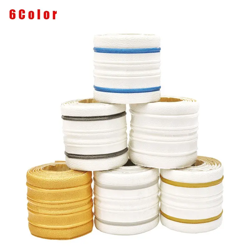 Flexible Thick Foam Peel & Stick Trim, Self Adhesive PVC Wall Border & Ceiling Molding, Removable Skirting Board Edge Strip for Window, Tile Splash Guard, Mirror Edge Home Decor