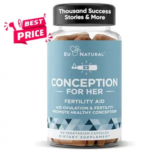 Conception for Her Supplements for Women - Ovulation, Hormonal Balance & Regular Cycle Support - Myo-Inositol, Folate, Folic Acid & Vitex - 60 Vegetarian Capsules