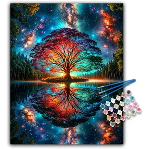 Paint by Numbers Kit for Adults, Tree of Life DIY Acrylic Oil Painting on Canvas for Beginners, Perfect for Home Decor Gift 16"x20"