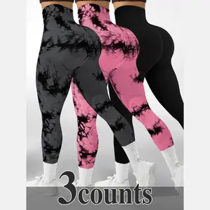 TCVC Women's Sports Leggings - Skinny Fit, Breathable Athletic Bottoms, Gym & Training Leggings, 3 Counts, Comfortable & Stylish for Yoga & All Seasons - White