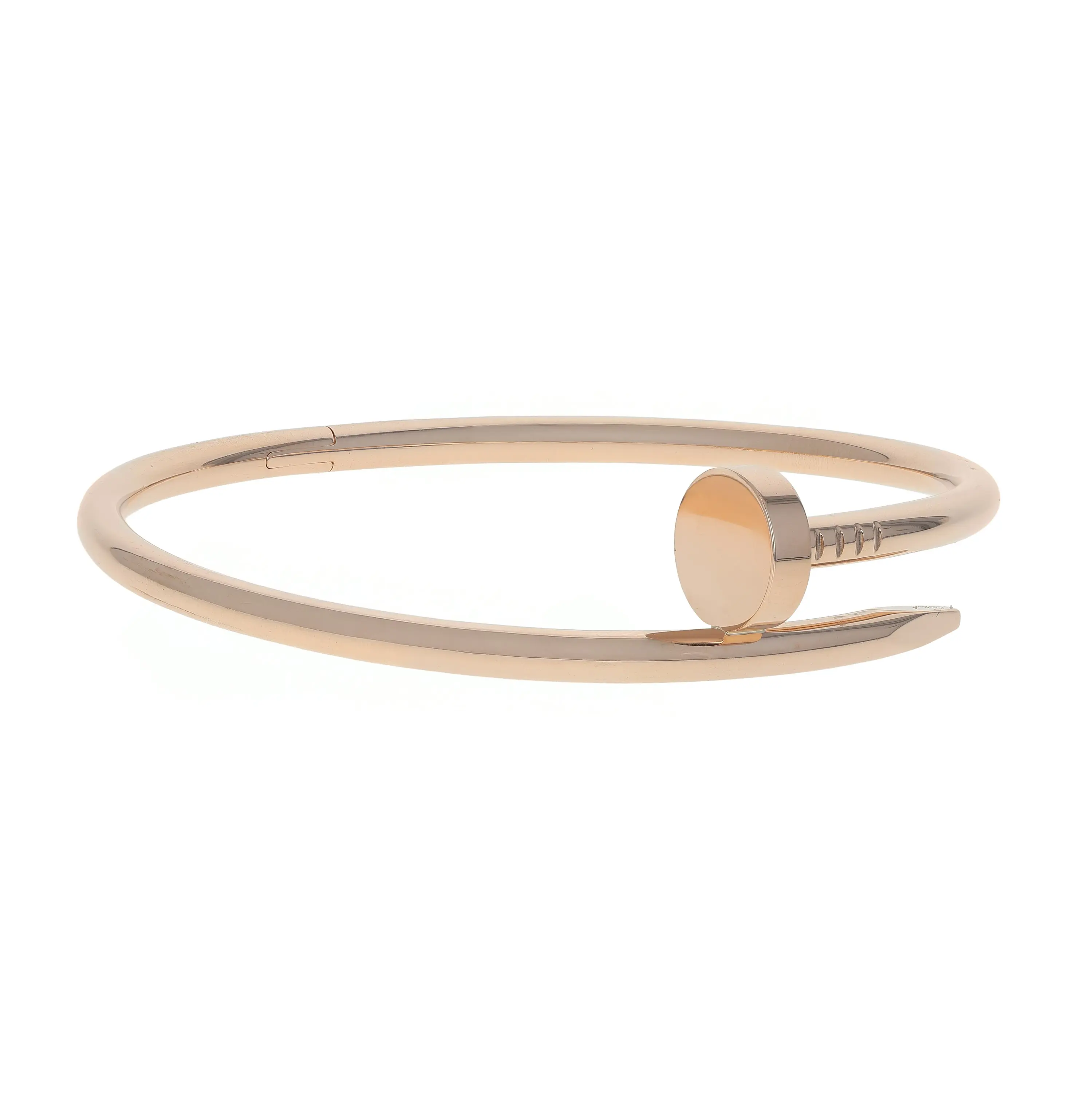 Pre-owned Cartier Juste Un Clou Bangle Bracelet Size 18