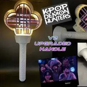 KPop Demon Hunters Light Stick Zoey Cosplay 3D Printed Cheer Stick Boomerang Lightboard Glow Toys Props Accessories for Performance