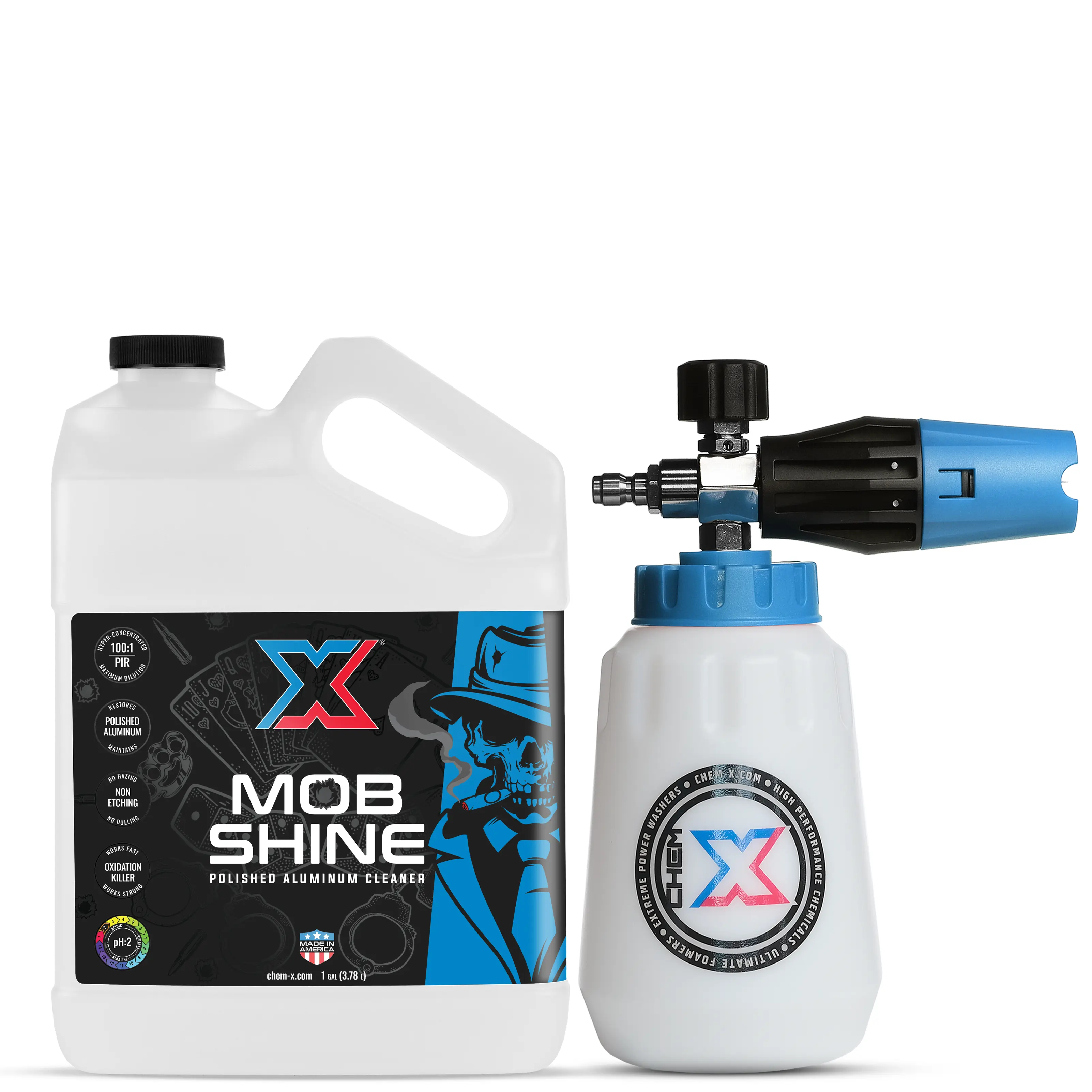 Mob Shine Chrome Cannon 2.0 Kit, Automotive Car Washing & Maintenance Tool with Clears Hazy Polish, Dissolves Oxidation, Non-Etching Acid Formula