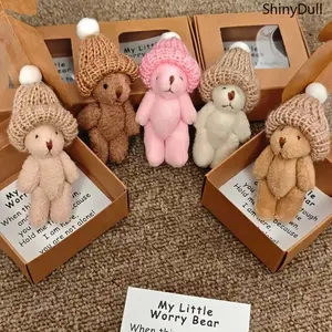 Handmade Pocket Bear Plush - Anxiety Relief Mini Stuffed Toy Gift for Kids & Adults