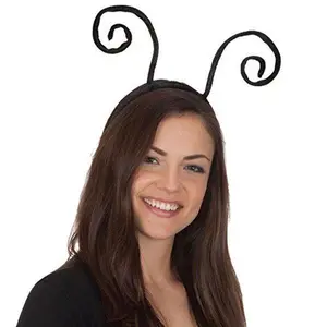 Black Velvety Antenna Headband - Bug - Holidays - Costume Accessory - One Size