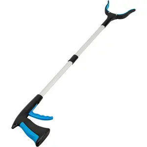 Grabber Reacher Tool for Elderly, 32" Foldable Picker Upper Grabber, Long Handy Mobility Aids, Reaching Assist Tool for Trash Claw Pick up, Litter Picker, Garden Nabber, Arm Extension (Mazarine)