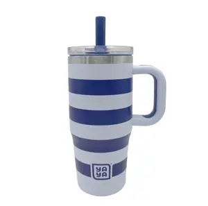 YAYA My First Travel Tumbler for Toddlers 3+ with Reusable Straw and Spill-Safe Lid, 12oz, Blue