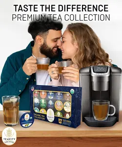 Organic Tea Pods Variety Pack – 15 Count Sampler for Keurig Brewer by Teavity | Herbal & Black Tea K Cups: Earl Grey, Chai, Chamomile | Sugar-Free, Dairy-Free, Natural Beverage | Nata-Inspired Assortment Tea K-Cups for Keurig