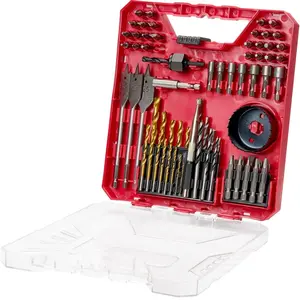 fathersdaygift VEVOR Drill Bit Set, 70 Pieces Drill and Driver Bit Set, Screwdriver Bit Set Suitable for Wood Metal Cement Drilling and Screw Driving, Drill Bit Sets Combo Kit Assorted in Organized Carrying Case