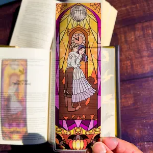 Casper Stained Glass Bookmark (Stained Glass Art, Transparent Bookmark, Book Lover, Fantasy Book Reader Gift)