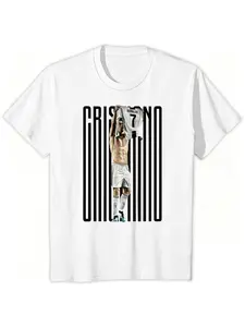 Cr Juventus Classic Celebration Memorial T-Shirt, No Button Design, Soft Fabric & Casual Fit, Perfect for All Seasons