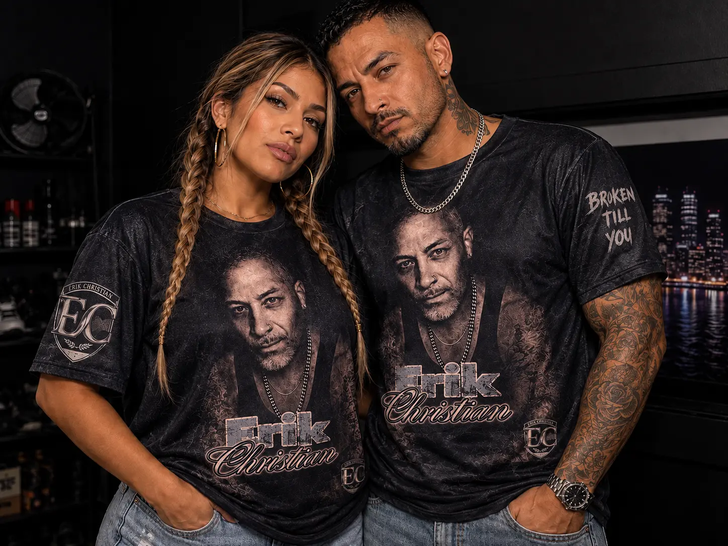Erik Christian T-Shirt - Broken Till You - Black Tee with Graphic Print - Comfortable & Stylish - $35.00