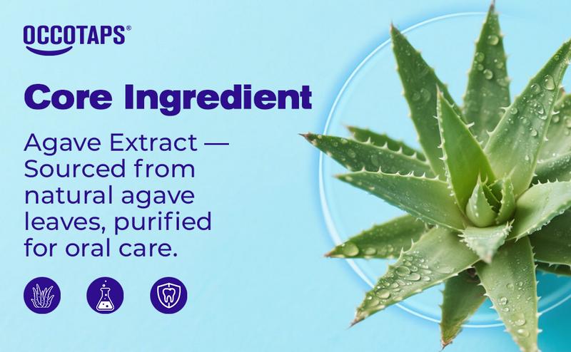 OCCOTAPS Agave Natural Herbal Toothpaste | Blue Agave Extract | Whitens Teeth & Strengthens Enamel |Fluoride-Free Sensitive Teeth | Probiotics + Mint | With Niacinamide