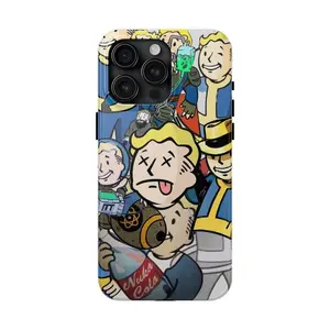 Fallout Cute Vault Boy Radiation-themed Phone Case, Suitable for iPhone 17/16/15/14/13/12/11 Pro Max/Plus and Samsung Galaxy S23FE/22/23/24/25