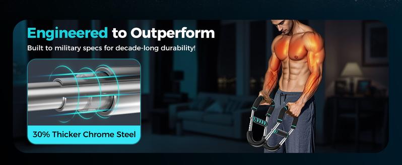 Twister Arm Trainer, Adjustable 5 Resistance Levels (40-130 lbs) Chest & Arm Workout Equipment for Men & Women, Ergonomic Home Gym Strength Trainer with Anti-Slip Handles & Carry Bag detachable design fitness