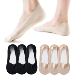 6/8 Pairs Women's No Show Ultra Low Cut Liner Socks - Ice Feeling, Non-Slip, Invisible, Thin