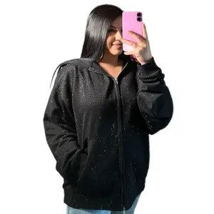 Oversized Bling Bling Hoodie - Women's Sweatshirt with Hood, Casual Style, Suitable for Casual Wear - Sweatshirts, Womenswear Fashion Fit