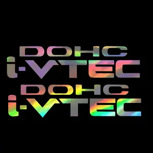 Pack (2pcs) DOHC i-VTEC 7x1.7 Inch Car Decal Sticker – Waterproof Vinyl, 20+ Colors Available, UV Resistant,  JDM Lovers