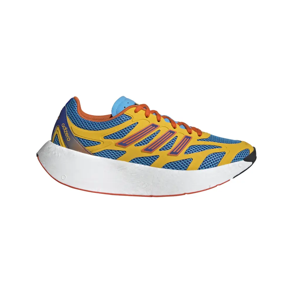 adidas Mens Adizero Aruku Lace Up Sneakers Shoes Casual - Blue, Yellow adidas Mens Adizero Aruku Lace Up Sneakers Shoes Casual - Blue, Yellow