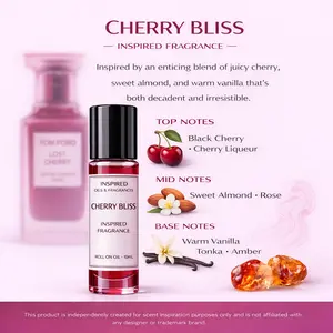 Luxury Inspired Fragrance Cherry Bliss Oil Roll-On 10mL | Long-Lasting Alcohol-Free Scent | Travel Size Designer-Inspired Perfume for Men & Women. Inspired by popular Luxury fragrance.