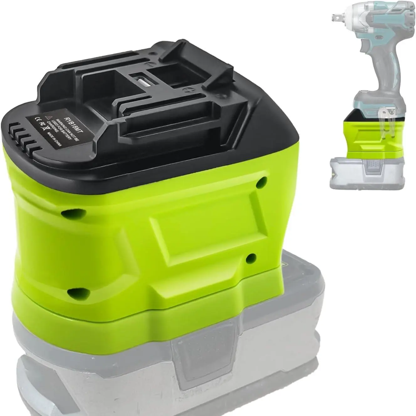 Lithium Battery Converter, Lithium Battery Converter for Ryobi 18V Lithium Battery, Power Tool Accessories for Makita 18V Lithium Battery