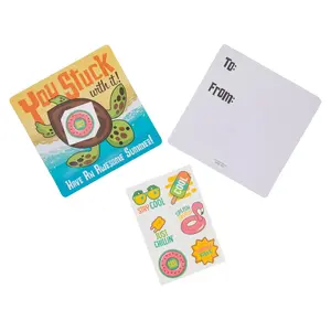 Bulk End of Year Summer Fun Temporary Tattoos with Card for 72