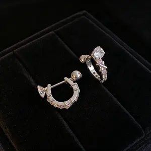 Dainty CZ Screw Back Earrings, Hypoallergenic Cartilage Hoops, Sleep Safe Everyday Jewelry for Women