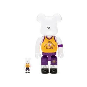 Bearbrick x Bodega x NBA Worldwide Respect Los Angeles Lakers 100% & 400% Set