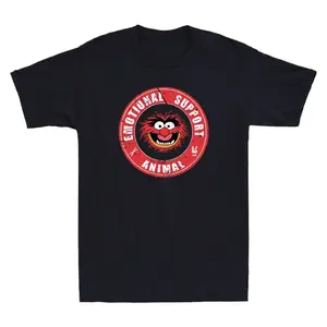 Muppets Emotional Support Animal Funny Meme Vintage Men's Short Sleeve T-Shirt top