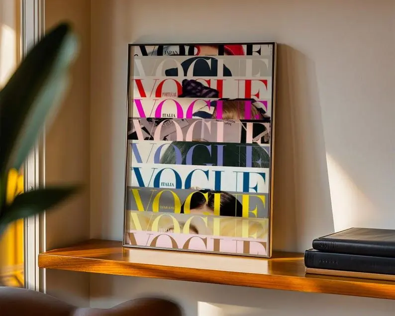 Fashion Cover Typography Print  Editorial Style Wall Art - [No Frame]